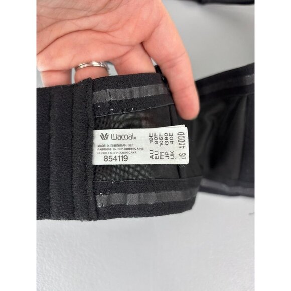 Wacoal women's 40DDD black red carpet strapless underwire bra lightly lined - Picture 5 of 5